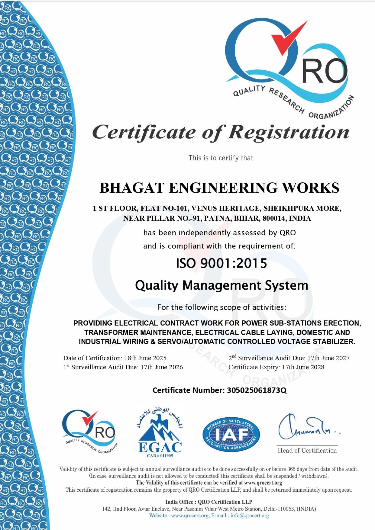 certificate